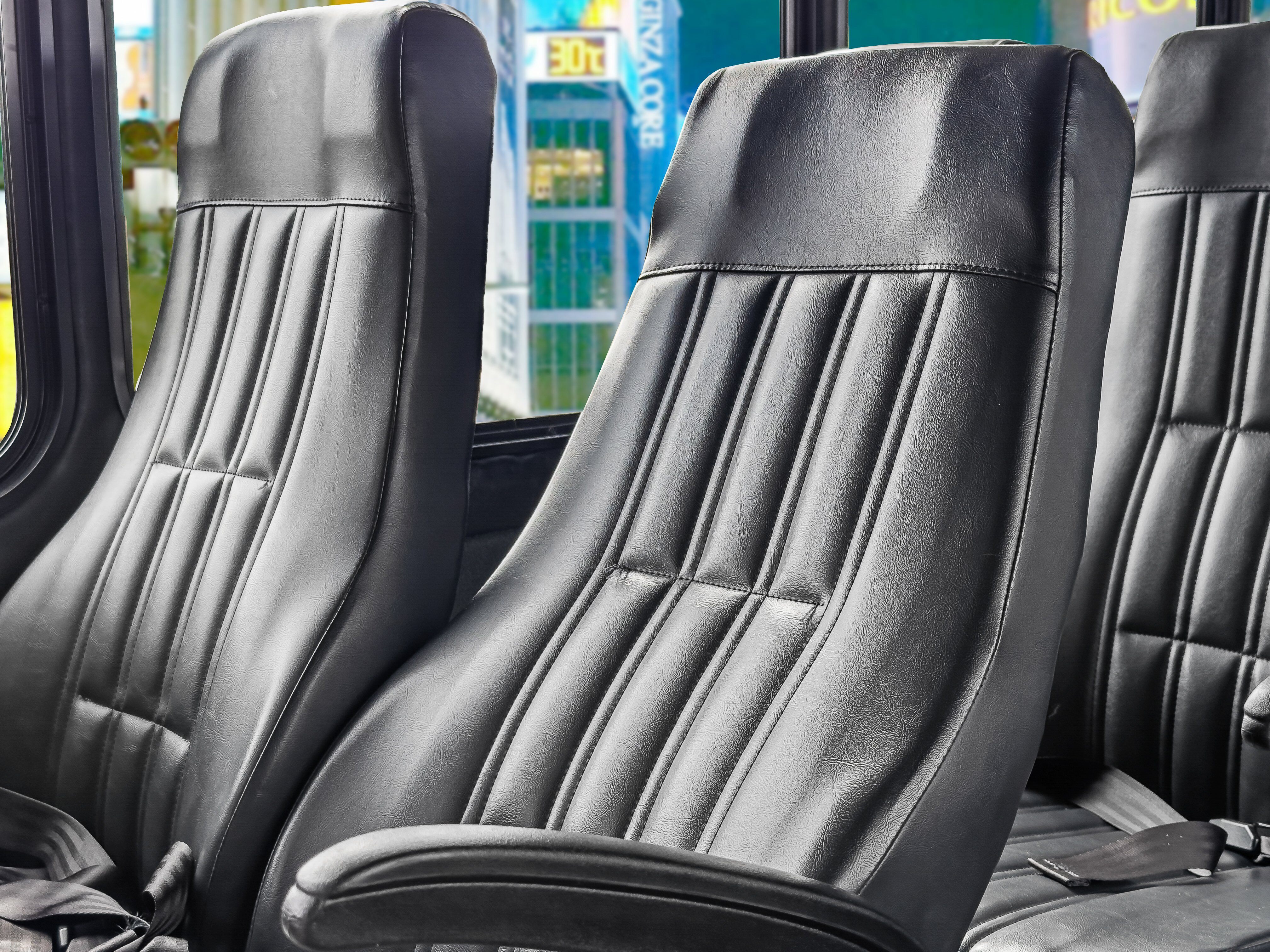 Ford E450 Shuttle Bus inside empty 5