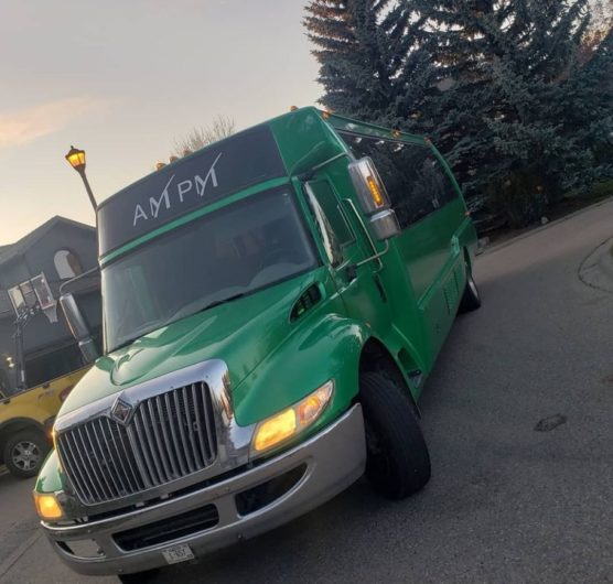 Green Godzilla Party Bus